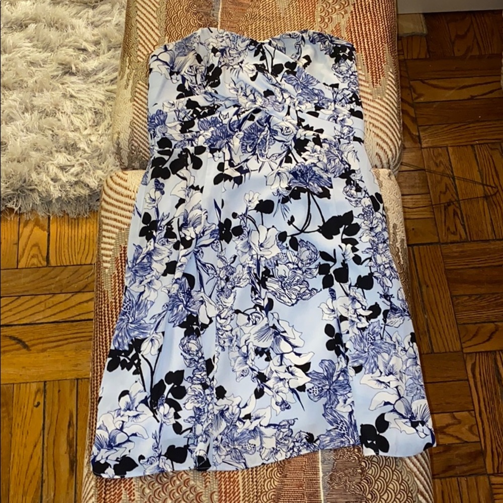 Strapless Floral Dress from Express